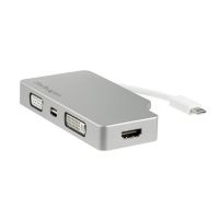 startech adaptador usb-c de video multipuertos 4 en 1 de aluminio