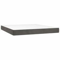 colchon muelles ensacados firmeza media terciopelo gris oscuro 160x210x20 cm vidaxl