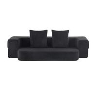 sofa cama 2 plazas - convertible sin montaje facil de transportar - negro