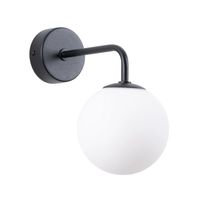 aplique de pared cumo negro 1 luz