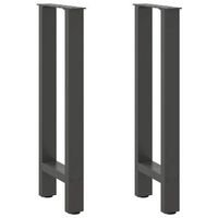 patas para consola antracita 2 unidades 28 x 72-73 cm acero vidaxl