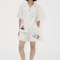 stine goya organic cotton-poplin bowling shirt - l