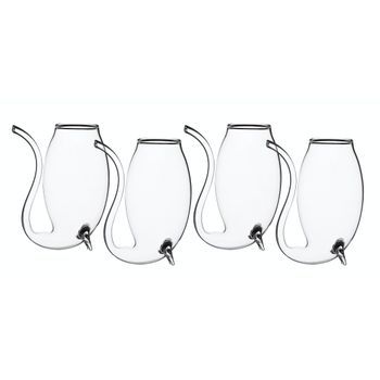 Barcraft Copas Para Beber Vino De Oporto, Juego De 4 Copas Para Beber Vino De Oporto, Copas Para Beber Coñac, Capacidad 90ml, 16 X 16 X 13cm, 1 Juego