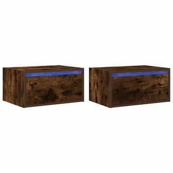Mesita De Noche 35,5x51x25 Cm Madera - Marrón