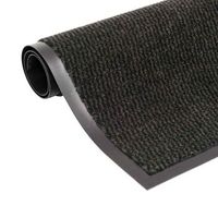 alfombra de entrada rectangular de nudo 120x180 cm negra vidaxl