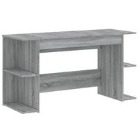 mesa de escritorio  escritorio de despacho  escritorio madera de ingenieria gris sonoma 140x50x75 cm