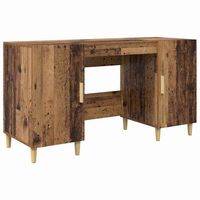 escritorio  mesa de trabajo madera vieja 140 x 50 x 75 cm madera contrachapada