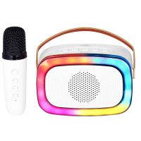 altavoces trevi karaoke mini party inalambricos y alambricos 10w led microfono incluido