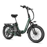 bicicleta electrica plegable de cuadro bajo wildeway fw11s 48 v 35 ah fat bike de 20 verde