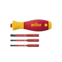 wiha juego de destornilladores con portabits softfinish slimvario electric de 4 unid con slimbits 43449