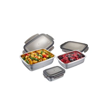 Recipiente para mantener frescos los alimentos, 3 piezas