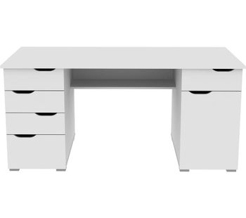 Kentucky Desk - Gloss White, White