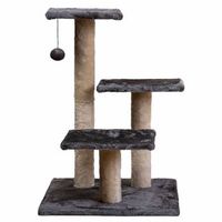 rascador para gato wuapu modelo four con 3 alturas altura 64cm base 45x45cm color gris oscuro