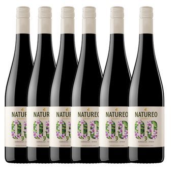 Natureo Garnacha - Vino Tinto Sin Alcohol - Pack 6 Botellas 75 Cl - 0,0% Vol.