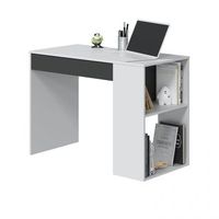 mesa de escritorio masster blanco artik blanco mate - gris grafito 101 x 73 x 50 cm