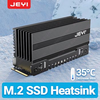 Disipador de calor JEYI M.2 2280 SSD, disipador de calor convectivo de aluminio resistente, disipadores de calor pasivos con aletas, (35 ℃   Diminuirse máximo)
