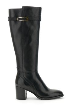 botas de piel con hebilla lateral decorativa black 37