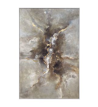 Cuadro al óleo de madera gris, 100x150 cm
