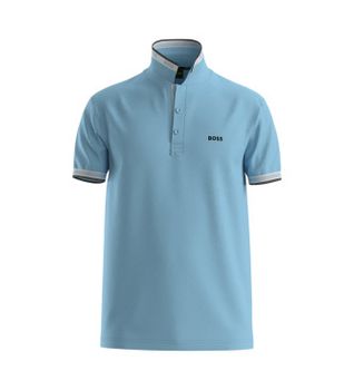 BOSS para hombre. 50469055 Polo Essential azul (L), Casual, Algodón, Manga corta