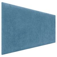 dhome cabecero azul 105cm acabado toalla soft tapizado liso 4cm grosor 50cm alto tejido suave para pared acusticos cabeceros absorbentes 105cm 4cm - 50 al - azul