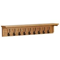 perchero de madera maciza de roble 90x16x16 cm vidaxl