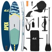 tabla sup con asiento 2-en-1 apex 335 x 76 x 15 cm azul para vidaxl