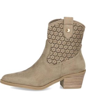 de XTI 143885 BOTAS COWBOY PERFORADAS DE MUJER TAUPE