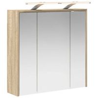 armario con espejo de bano roble sonoma 635 x 16 x 625 cm vidaxl