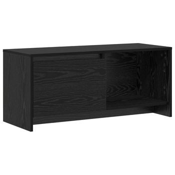 Conjunto De Mueble De Tv 90 X 35 X 40 Cm Roble Negro Vidaxl
