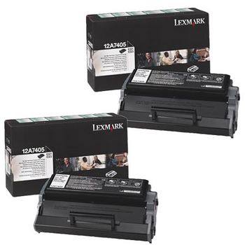 Original Multipack Lexmark E321 Printer Toner Cartridges (2 Pack) -12A7405