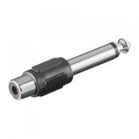 goobay adaptador audio mono rca a jack 635mm negro