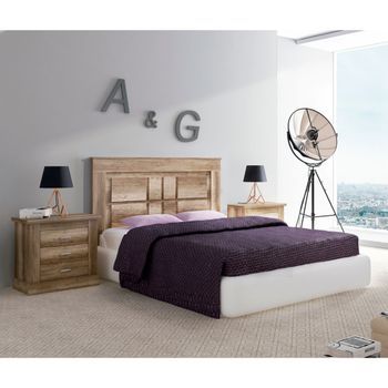 Pack Cabecero Nórdico De 160 X 120 Cm + 2 Mesitas De Noche | Práctico Y Elegante | Fácil De Montar, Color Cañon (para Cama De 135-140, 150 O 160)