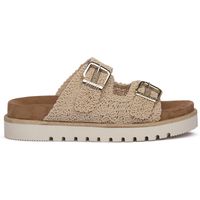mustang sandalias beige para mujer