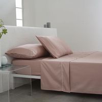 juego de sabanas nude saten algodon 300 hilos salmon cama 160