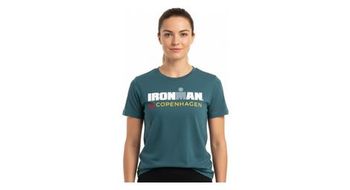 Camiseta de manga corta ironman copenhague azul turquesa de mujer