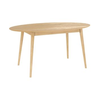 Mesa de comedor ovalada 150 cm en madera clara