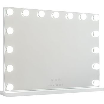 Espejo Tocador 15 Led 3 Modos Flamingueo 58x43x12cm Blanco