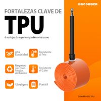 camara de aire para bicicleta bscobber 700c de tpu valvula de neumatico de 4565 mm ultraligera valvula francesa