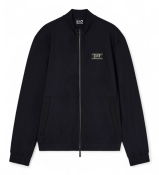 EA7 para hombre. 7M001338_AF21099 Chaqueta Premium Label marino (M), Negro, Casual, Poliéster, Elastano