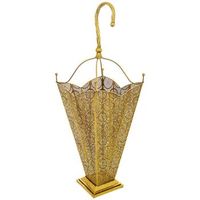 paraguero de metal dorado 29x29x825h cm