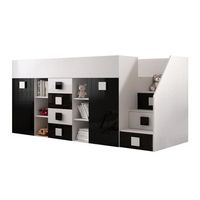 litera hartford 366 individuales negro aglomerado laminado somieres 94x249x124cm