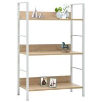 estanteria de 3 niveles madera ingenieria marron 60x276x905 cm