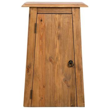 Mueble De Pared Para Baño | Armario De Baño Madera Maciza De Pino 42x23x70 Cm