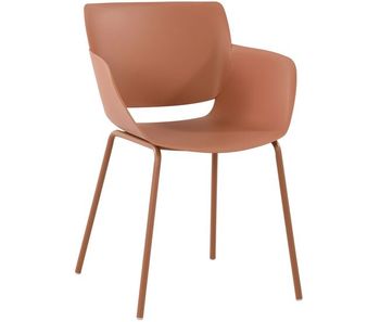 Silla alpena plástico terracota 54x58x80 cm