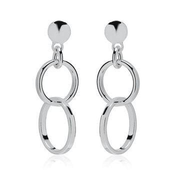 Pendientes circulares de plata 925