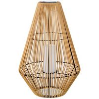 lampara solar 69cm pie hierro pp y pe con vela led