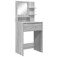 mesas de tocador de dormitorio gris sonoma 80 x 396 x 135 cm vidaxl