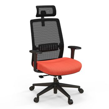 Costway Silla Oficina con Altura Ajustable de 116-126 cm Silla Escritorio con Reposacabezas 3D Abatible para Estudio Sala de Conferencias Negro