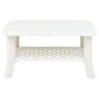 mesa de centro de plastico blanco 90x60x46 cm