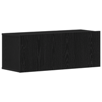 soporte de tv  muebles de salon de roble negro 80x30x30 cm hecho de madera aglomerada cfw18592